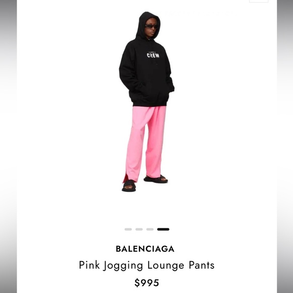 BALENCIAGA Pink Jogging Lounge Pants $995 NWT Sweatpants - Picture 4 of 9